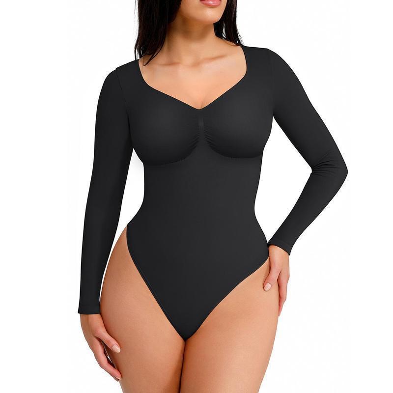 Long Sleeve Ruched Bodysuit