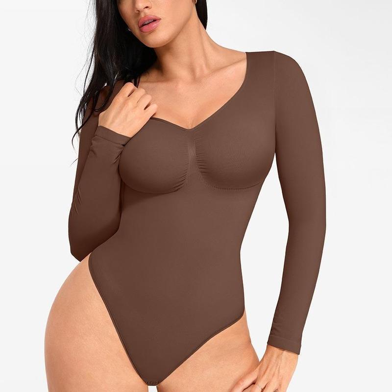 Long Sleeve Ruched Bodysuit